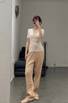BASERANGE Douglas ribbed pants TRDO-RIB-SP22 COCHLEA